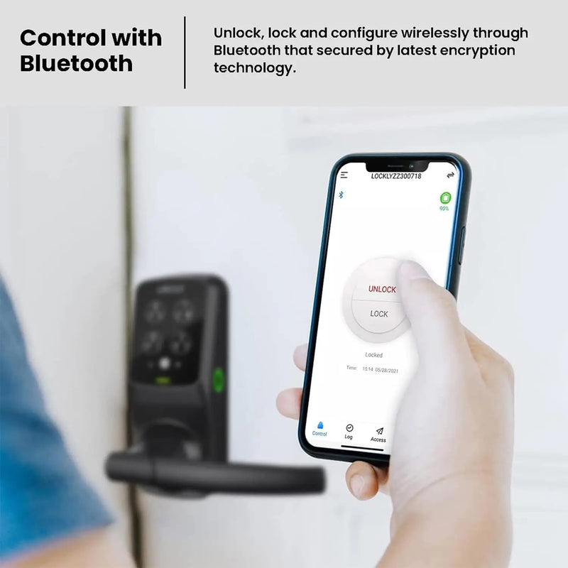Bluetooth Smart Door Lock, Keyless Entry Door Lock, PIN 3D Biometric Fingerprint Sensor, Auto
