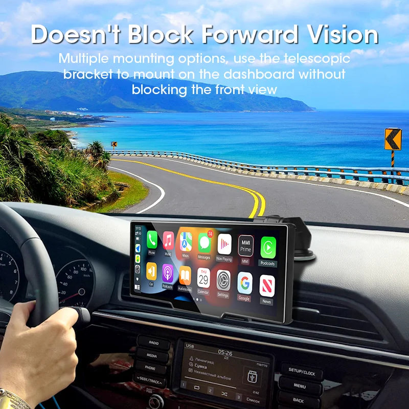 10.26'' Dash Cam 4K Car Mirror Video Player Wireless Carplay Android Auto GPS Car Monitor Multimedia Rearview Camera Dashboard