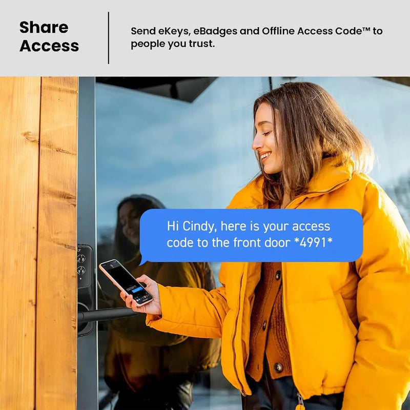 Bluetooth Smart Door Lock, Keyless Entry Door Lock, PIN 3D Biometric Fingerprint Sensor, Auto