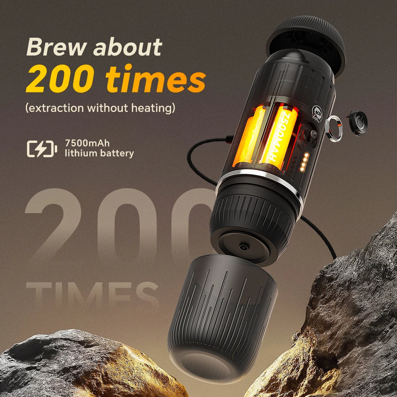 iCafilas 2in1 Portable Coffee Machine for Car & Camping Travel Expresso Coffee Maker Fit Nexpresso Pod Capsule Coffee Powder